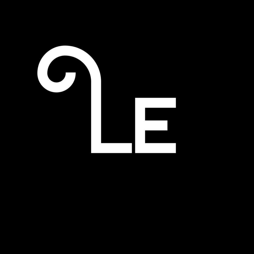 le-Buchstaben-Logo-Design. Anfangsbuchstaben le-Logo-Symbol. abstrakter buchstabe le minimale logo-designvorlage. le-Letter-Design-Vektor mit schwarzen Farben. das Logo vektor
