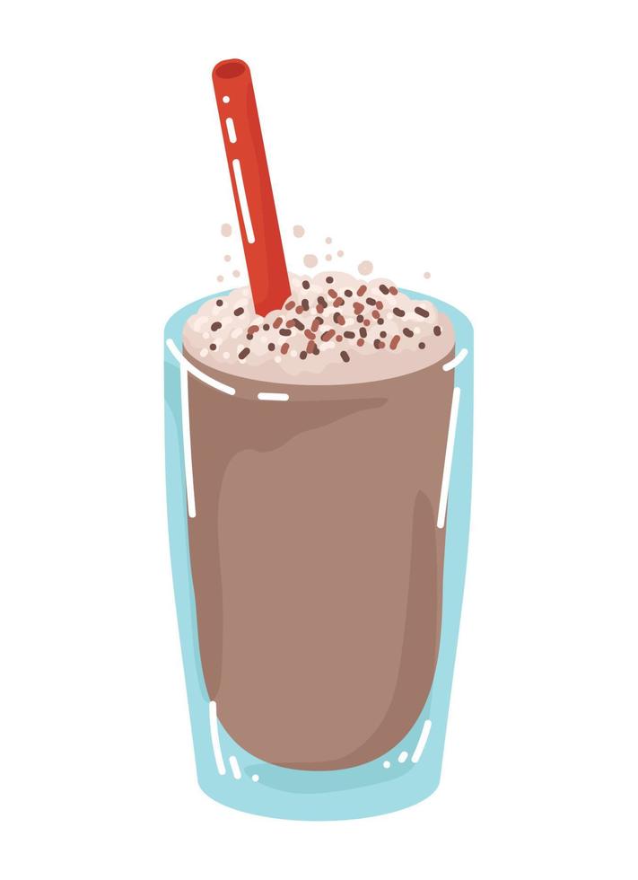 choklad milkshake dryck vektor