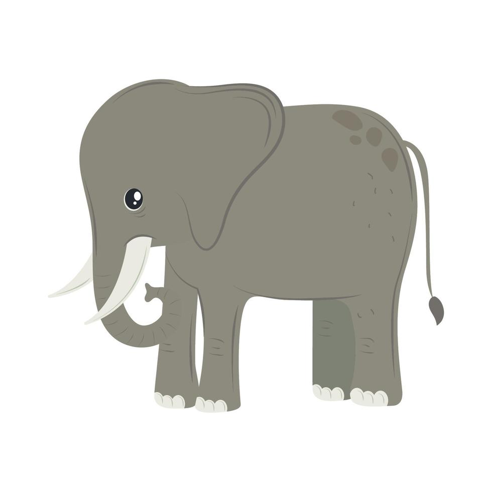 elefant ikon platt vektor