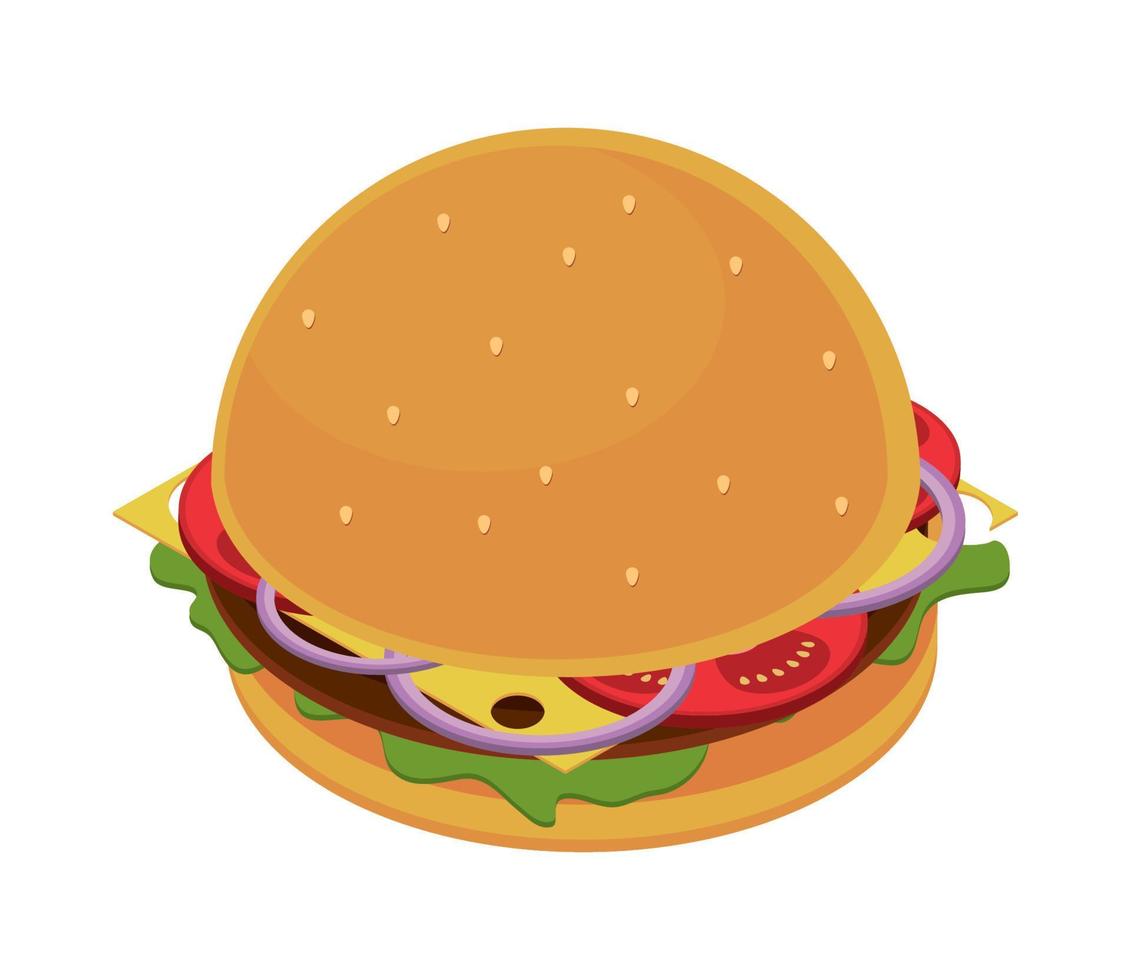 hamburgare mat ikon vektor