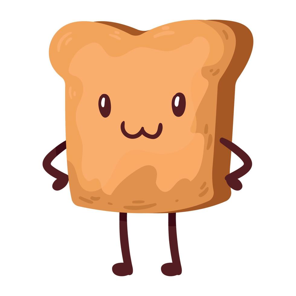 Toastbrot kawaii Essen vektor