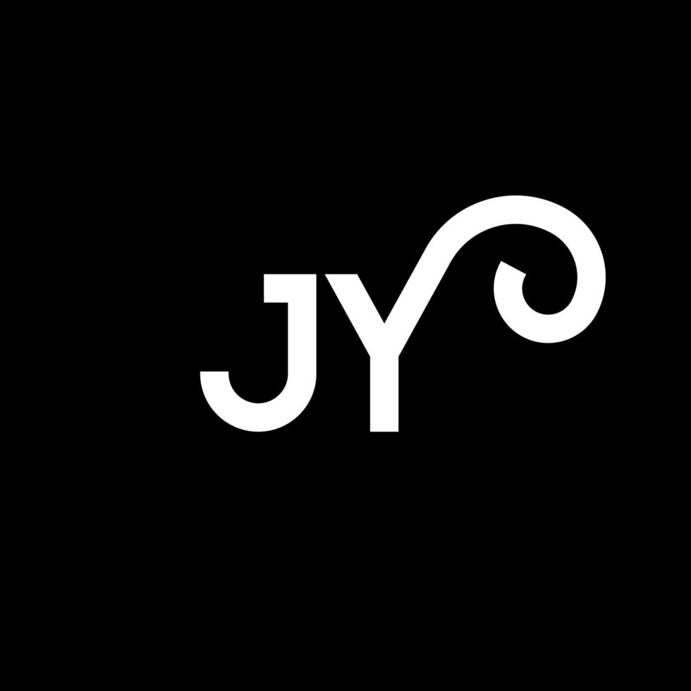 JY-Brief-Logo-Design auf schwarzem Hintergrund. jy kreative Initialen schreiben Logo-Konzept. jy Briefgestaltung. JJ weißes Buchstabendesign auf schwarzem Hintergrund. jy, jy-Logo vektor