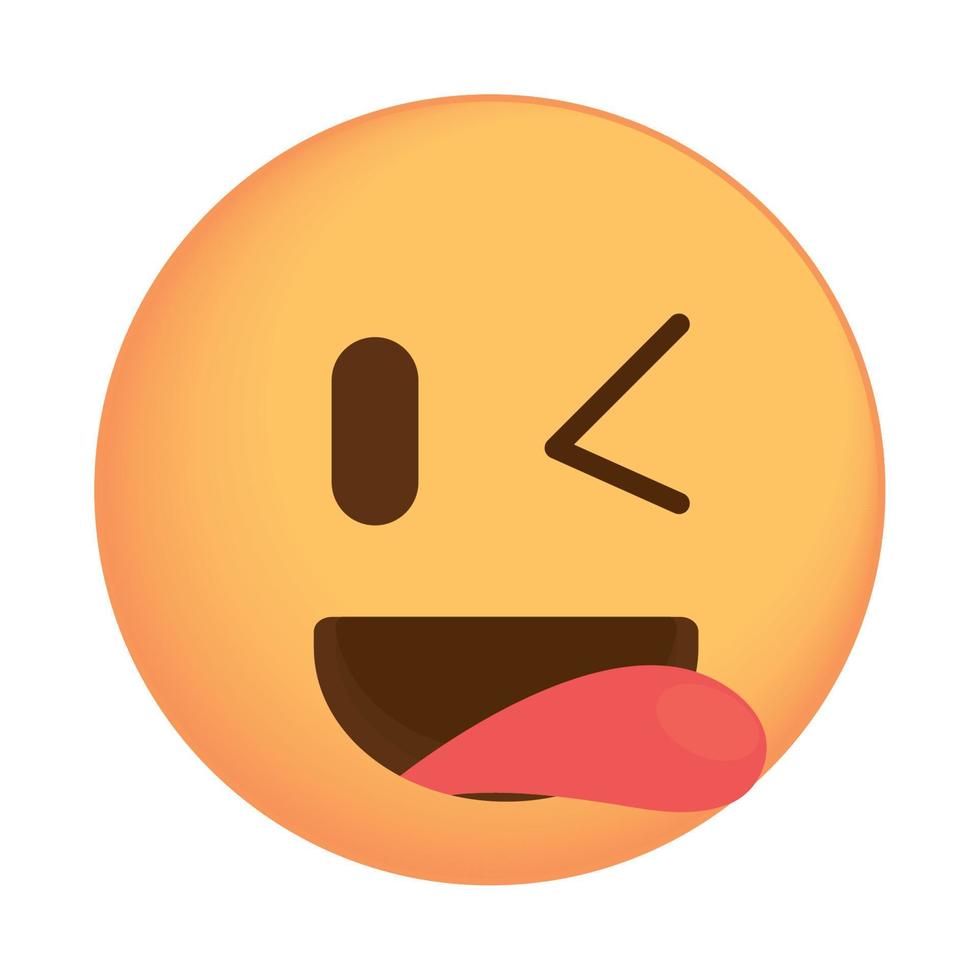 Emoji mit herausgestreckter Zunge vektor