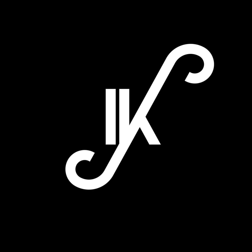 ik brev logotyp design på svart bakgrund. ik kreativa initialer bokstavslogotyp koncept. ik bokstavsdesign. ik vit bokstavsdesign på svart bakgrund. jag, jag logotyp vektor