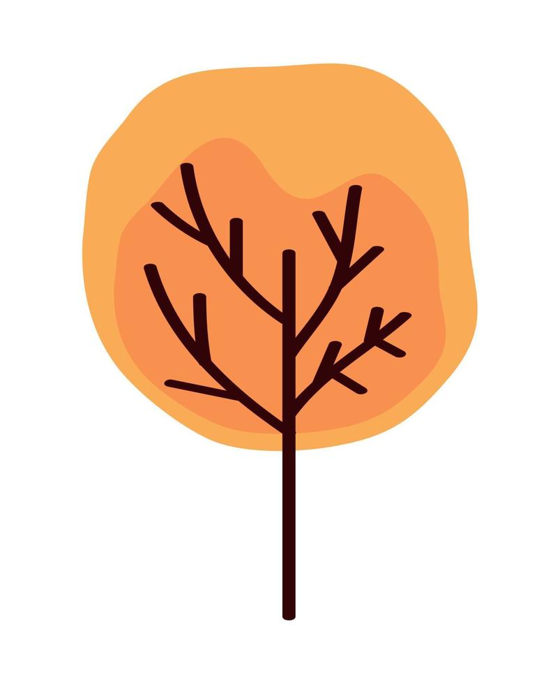 orangefarbener Herbstbaum vektor