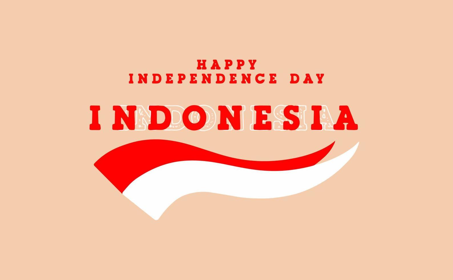 17 augusti. gratulationskort, banner och indonesiska självständighetsdagen logotyp textur bakgrund vektor