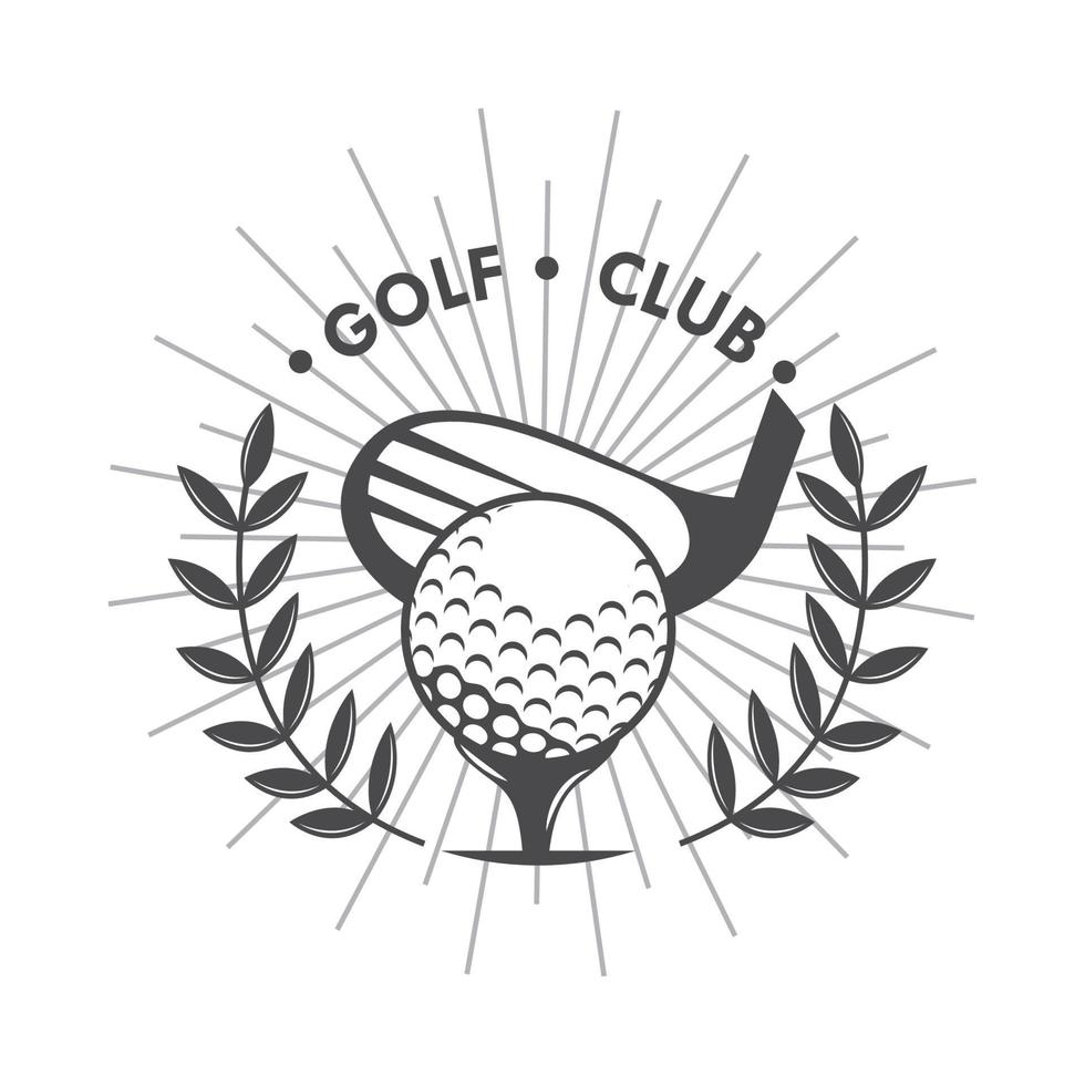 golfklubbs emblem vektor
