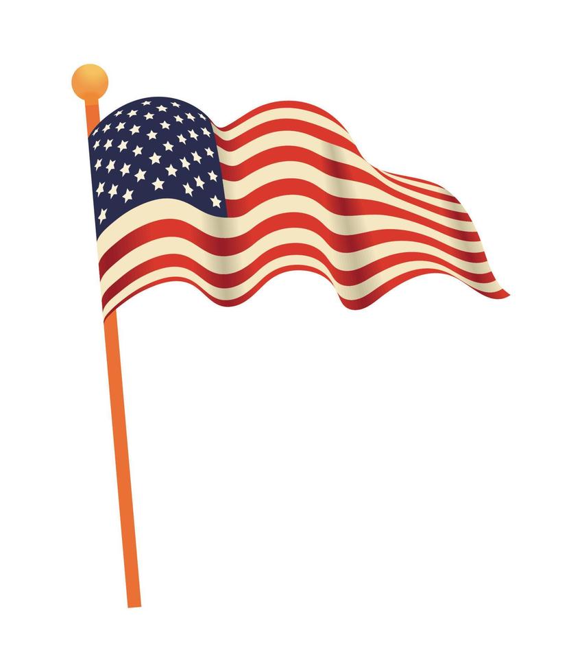 Flagge der Vereinigten Staaten von Amerika vektor