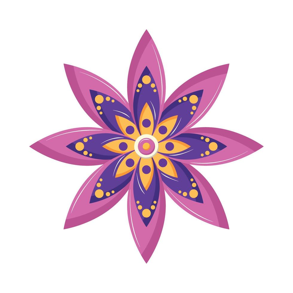 Blumen-Mandala-Dekoration vektor