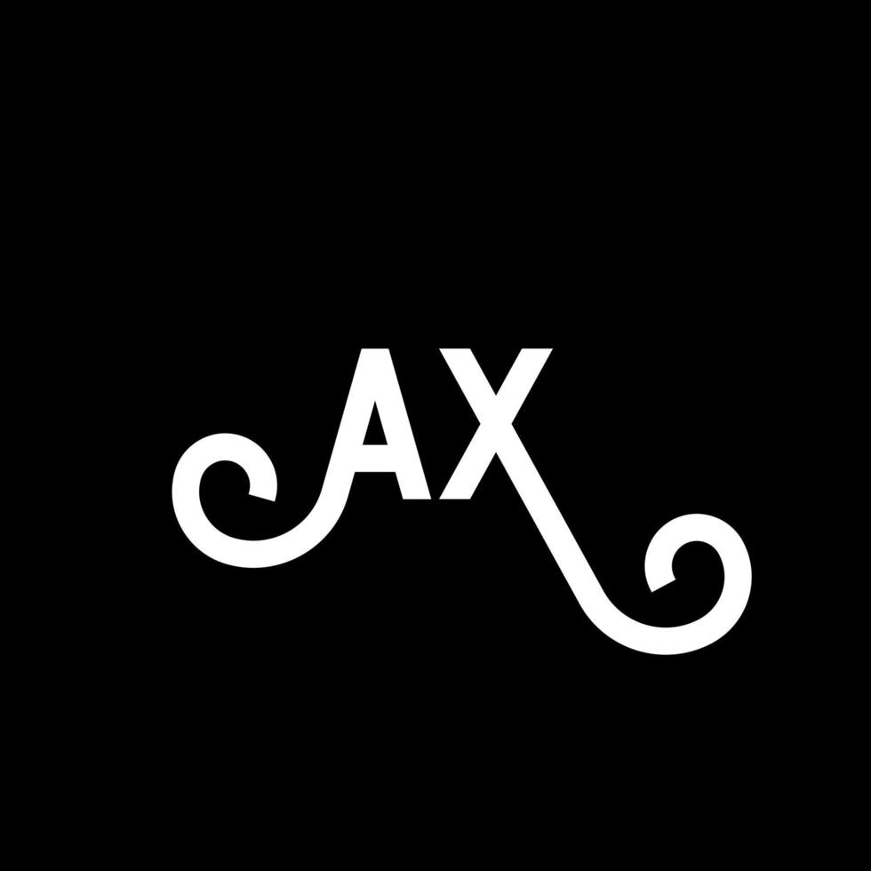 yxa brev logotyp design på svart bakgrund. yxa kreativa initialer brev logotyp koncept. yxa bokstavsdesign. yxa vit bokstav design på svart bakgrund. yxa, yxlogotyp vektor
