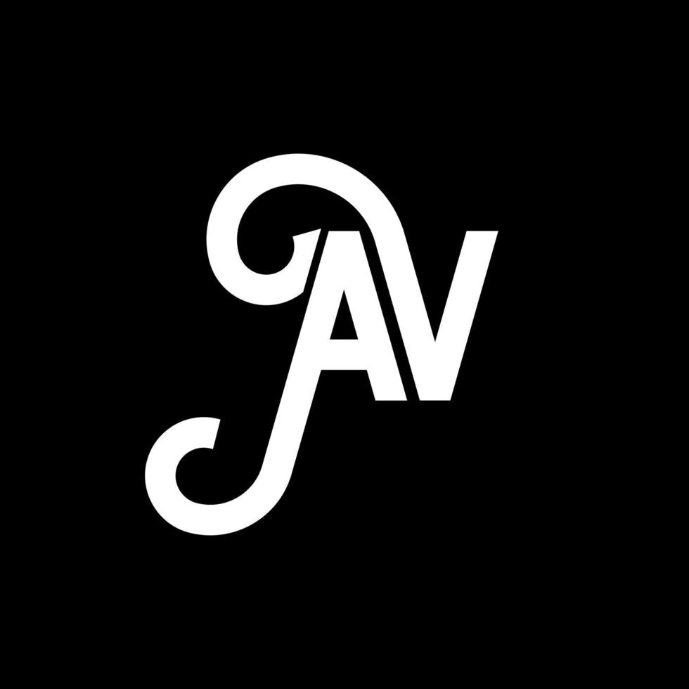 av brev logotyp design på svart bakgrund. av kreativa initialer brev logotyp koncept. av bokstavsdesign. av vit bokstavsdesign på svart bakgrund. av, av logotyp vektor