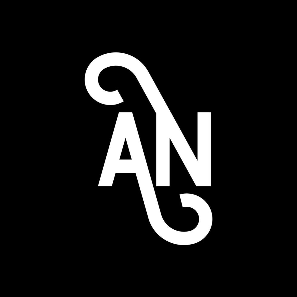 ein Buchstabe-Logo-Design auf schwarzem Hintergrund. ein kreatives Initialen-Buchstaben-Logo-Konzept. ein Briefdesign. ein weißes Buchstabendesign auf schwarzem Hintergrund. ein, ein Logo vektor