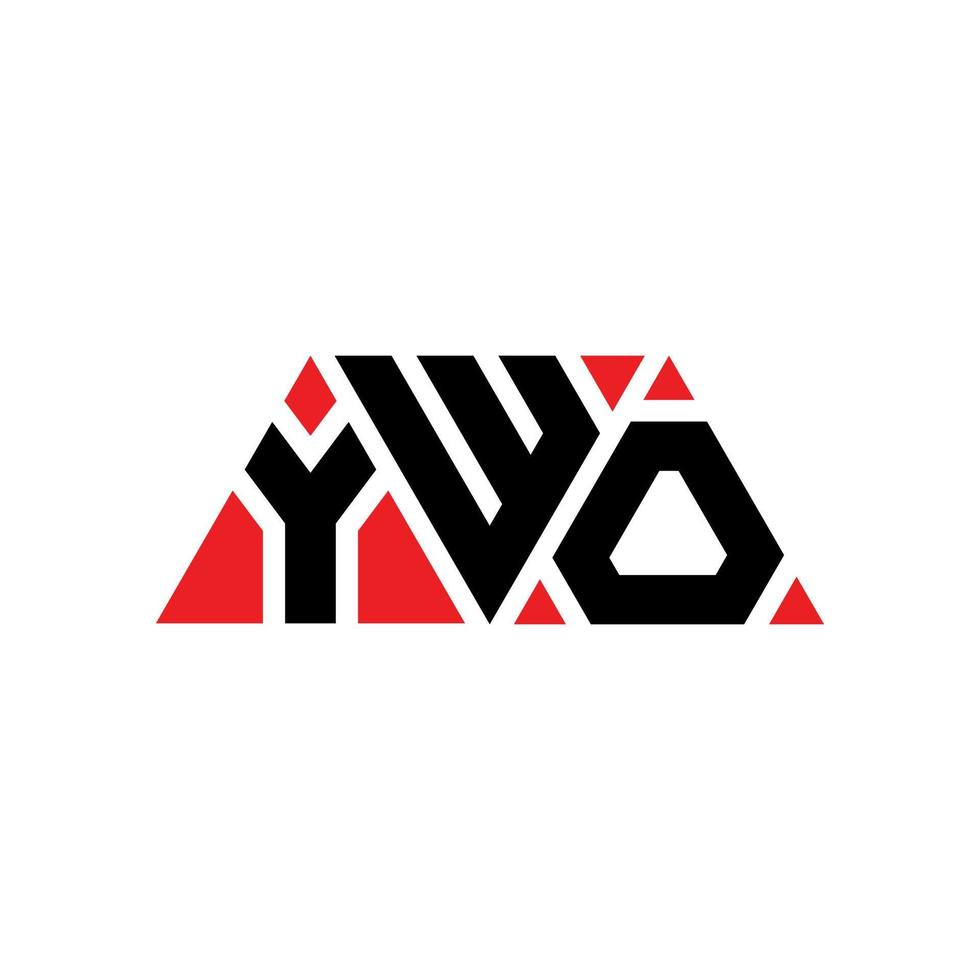 Ywo-Dreieck-Buchstaben-Logo-Design mit Dreiecksform. ywo-Dreieck-Logo-Design-Monogramm. Ywo-Dreieck-Vektor-Logo-Vorlage mit roter Farbe. Ihr dreieckiges Logo ist ein einfaches, elegantes und luxuriöses Logo. ja vektor