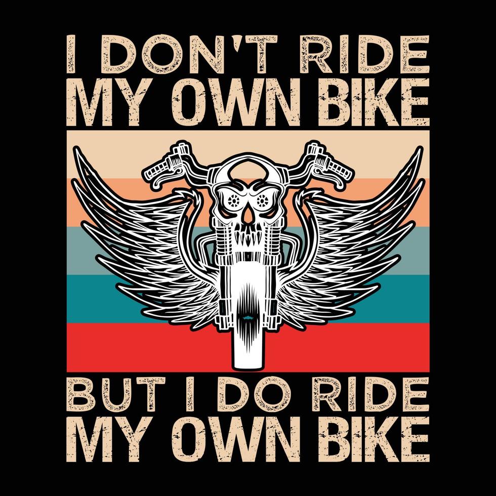 Motorrad-T-Shirt-Design vektor