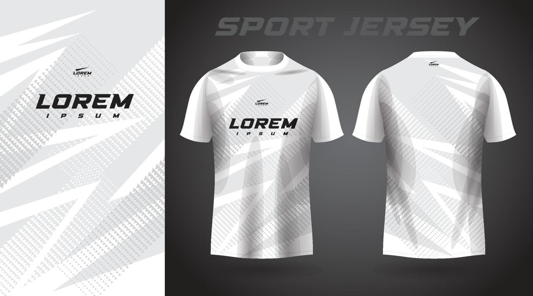 vit skjorta sport jersey design vektor