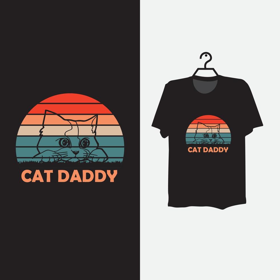 kreatives Katzen-T-Shirt-Design. vektor