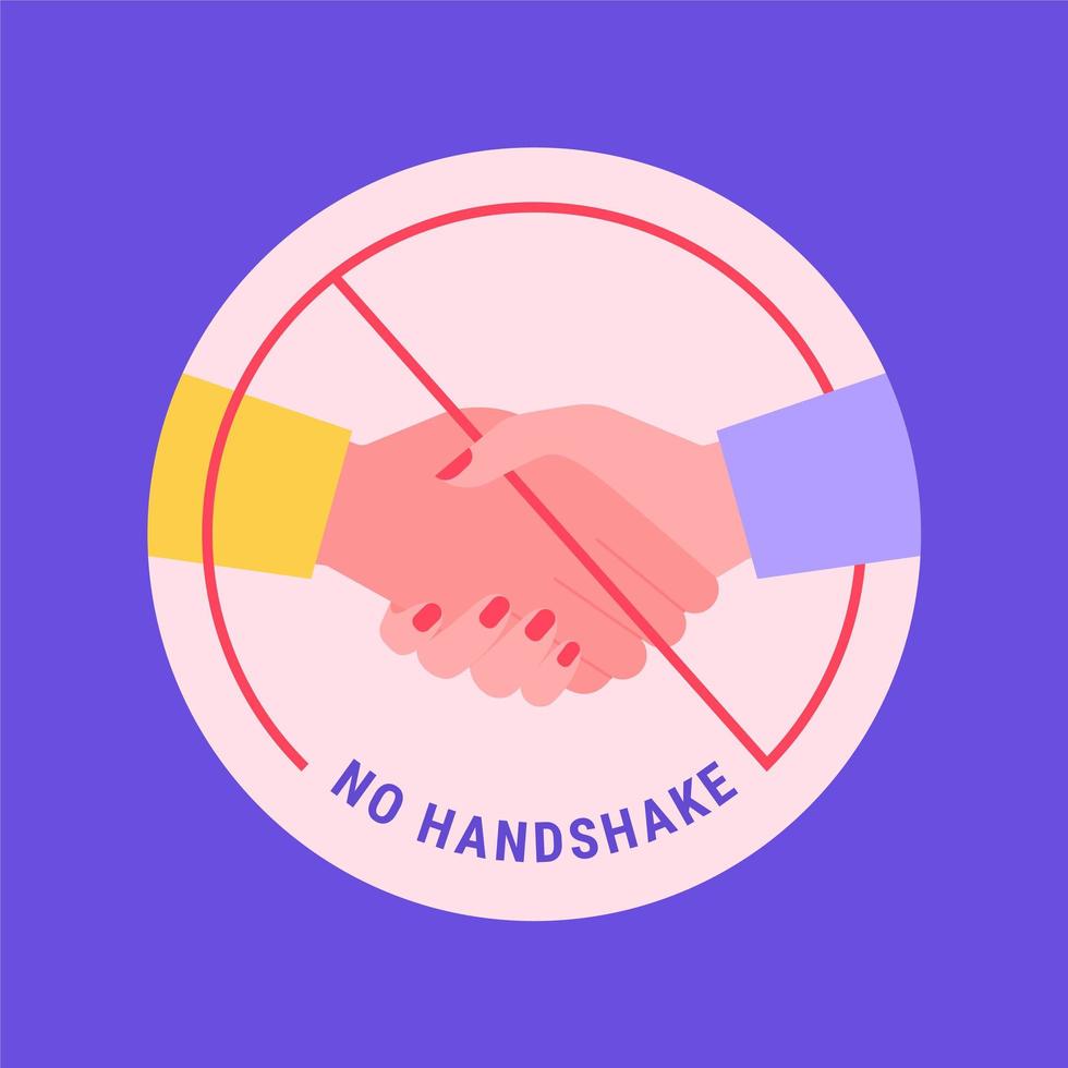 kein Handshake-Zeichen-Konzept vektor