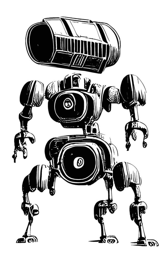 robot koncept konst tillgångar sci-fri samling vol. 1 vektor