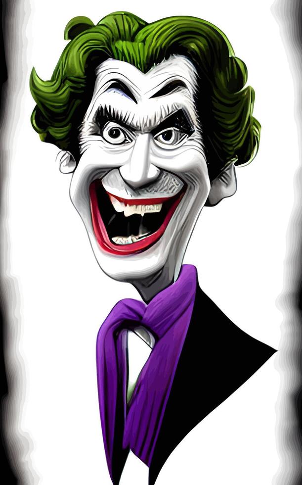 Joker-Comic-Porträt-Halloween-Sammlung vol1 vektor