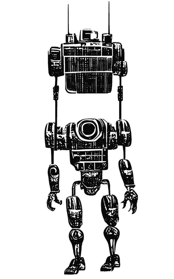 Roboter Concept Art Asset Sci-Fi-Sammlung vol. 1 vektor