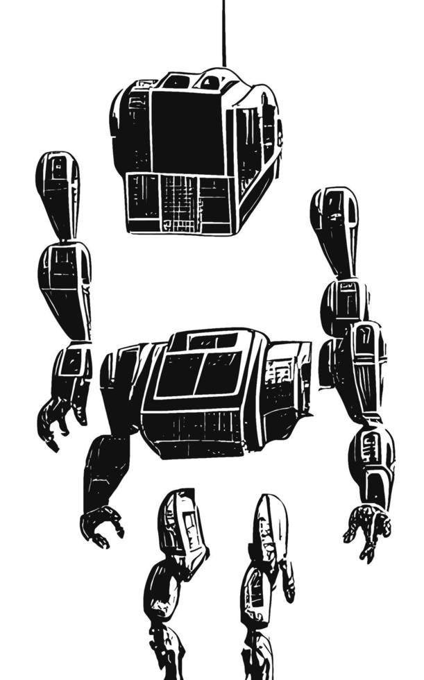 robot koncept konst tillgångar sci-fri samling vol. 1 vektor