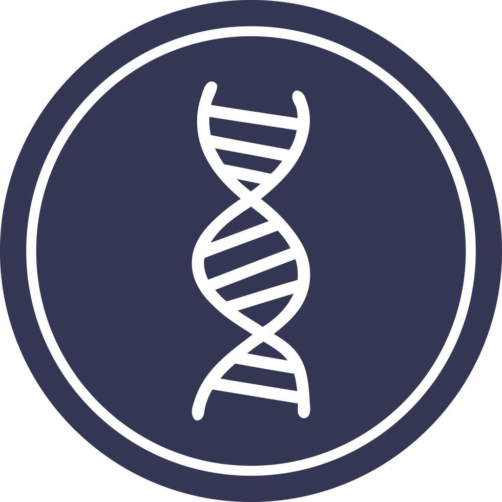 kreisförmiges dna-kettensymbol vektor