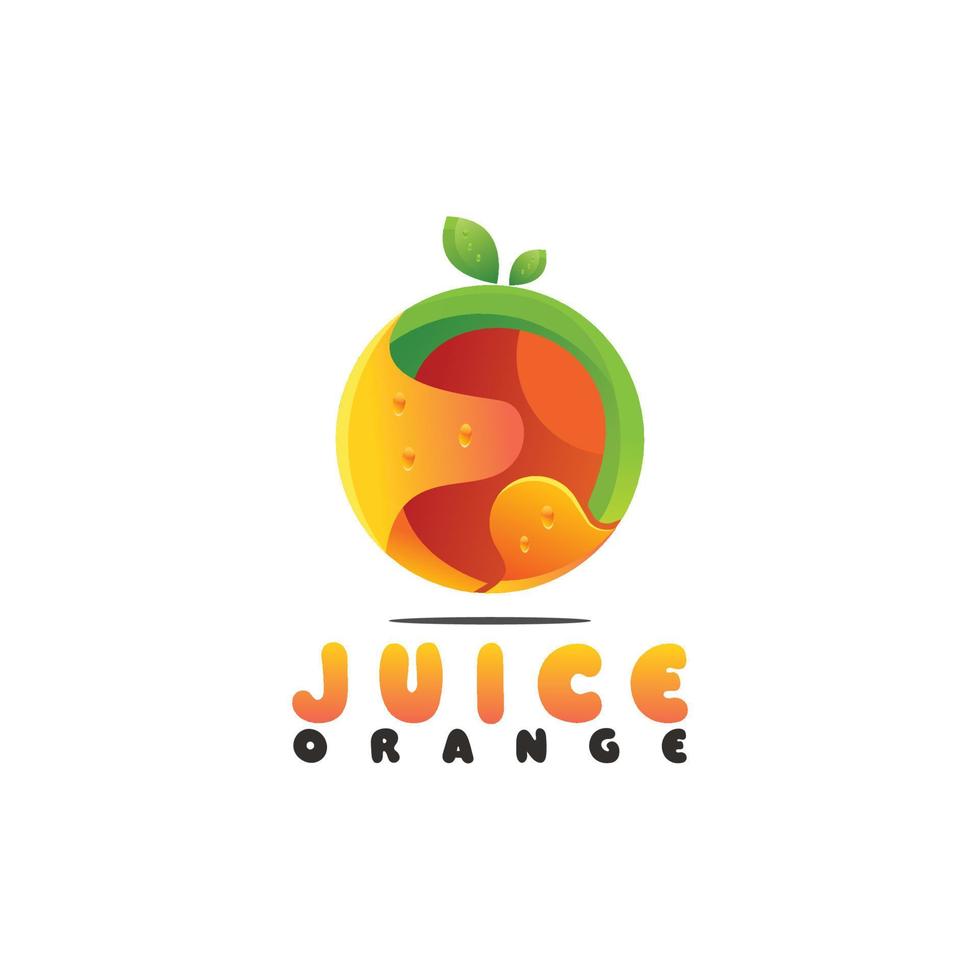 logotyp illustration juice gradient färgglad stil vektor