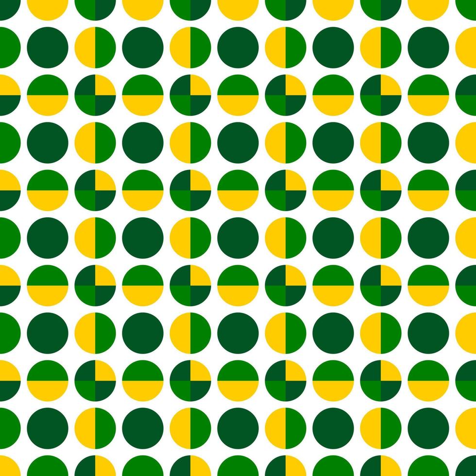 nahtloses Muster mit gelben grünen Kreisen vektor