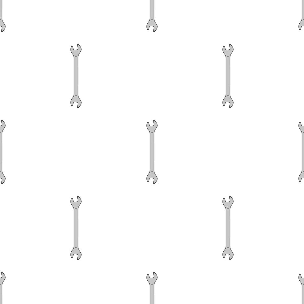 Nahtloses Muster mit Schraubenschlüssel-Symbol. Schraubenschlüssel. Symbole reparieren. vektorillustration für design, web, verpackungspapier, stoff, tapete. vektor