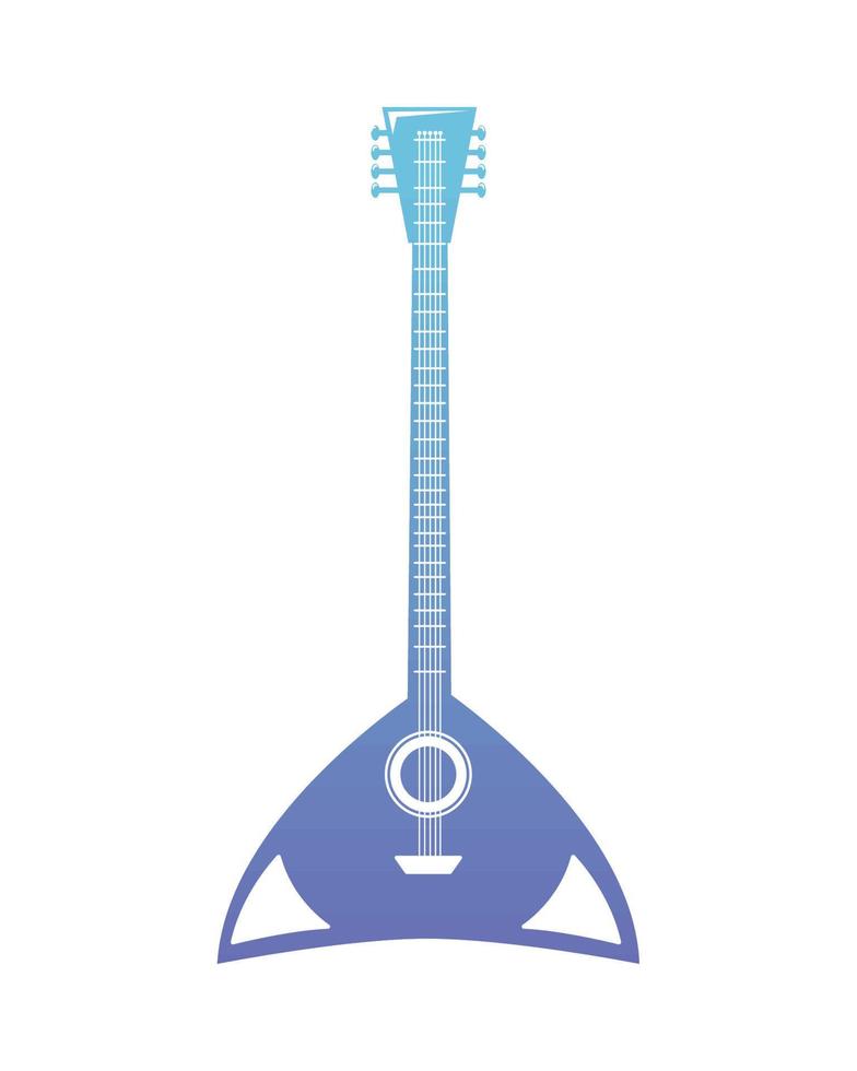 blå gitarr musikinstrument vektor