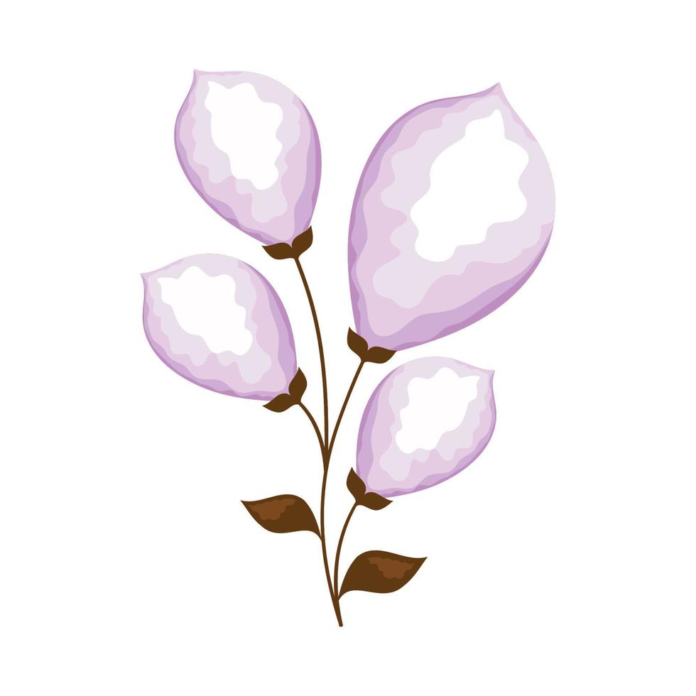 lila Blumendekoration vektor