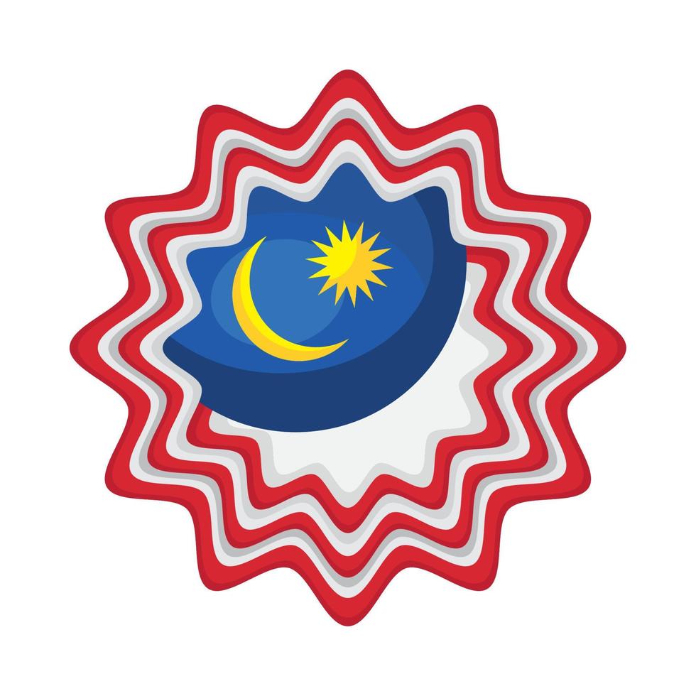 malaysia flagga spets vektor