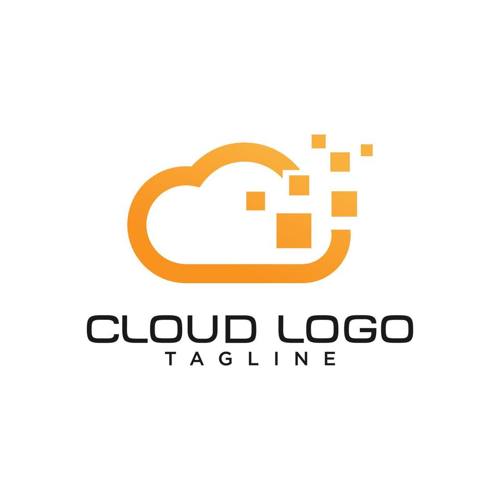 moln data logotyp vektor mall