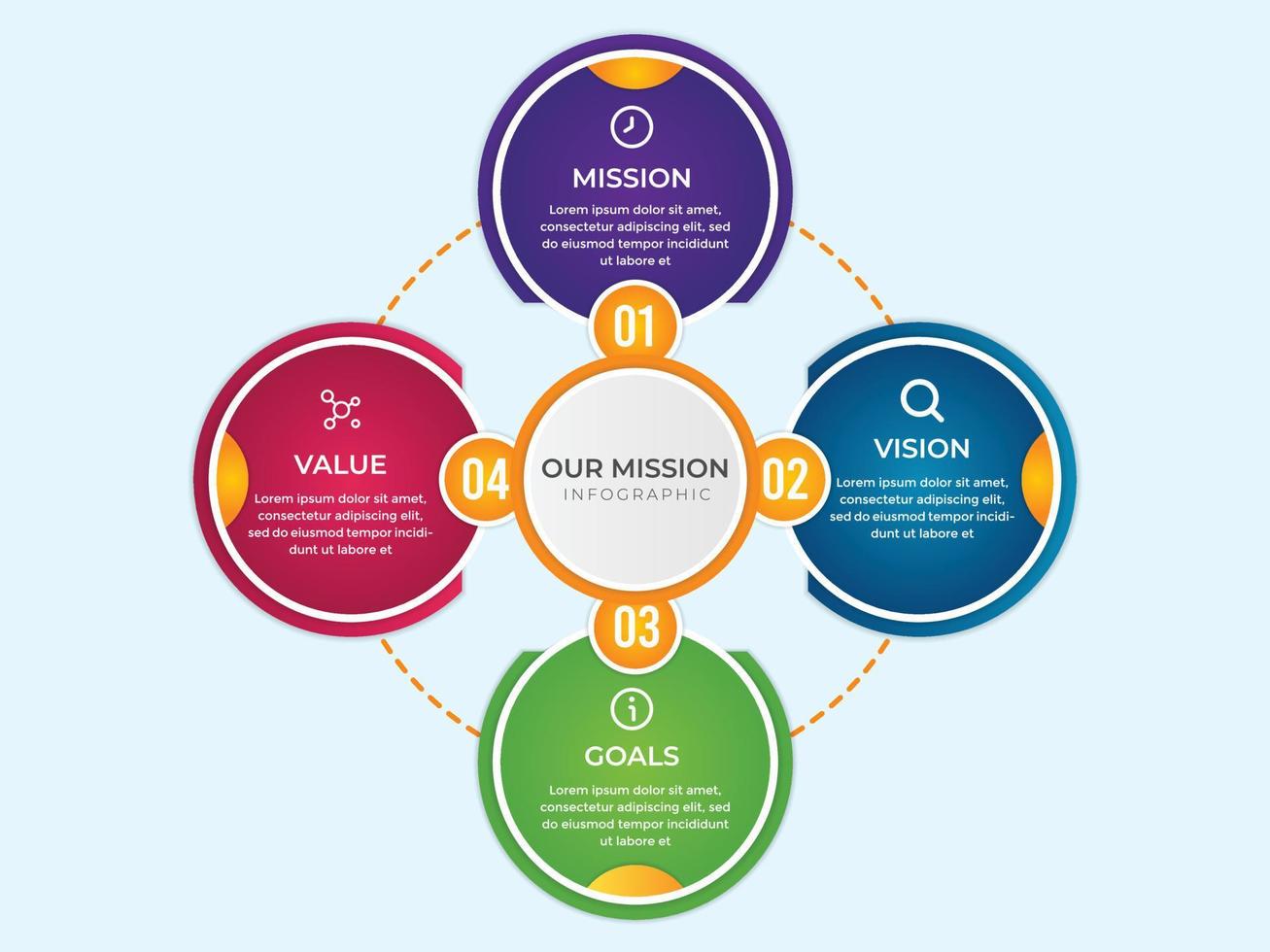 Business-Präsentation Infografiken abstrakte 3D-Vektor-Design-Vorlage mit 4 Schritten oder Optionen. kann für Workflow-Layout, Diagramm, Jahresbericht, Webdesign, kreatives Banner, Etikettenvektor verwendet werden vektor