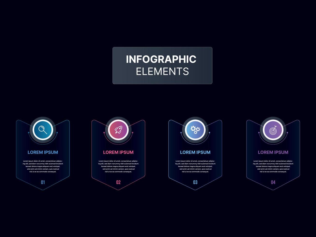 Business-Präsentation Infografiken abstrakte 3D-Vektor-Design-Vorlage. Kann für Workflow-Layout, Diagramm, Jahresbericht, Webdesign, kreatives Banner, Etikettenvektor verwendet werden vektor