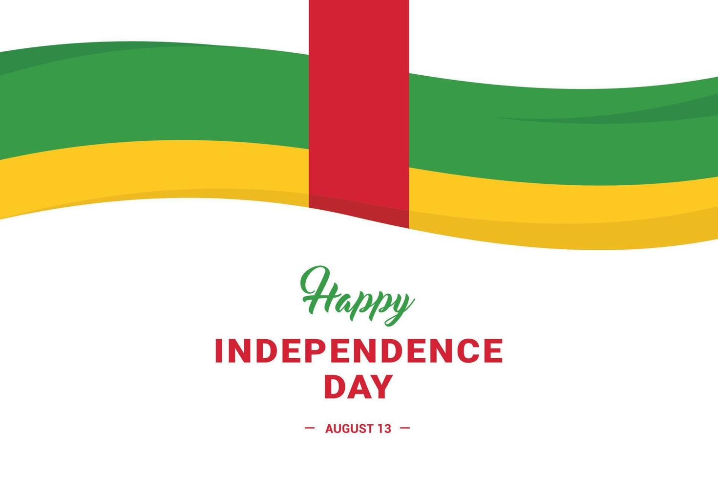 Tag der Unabhängigkeit der Zentralafrikanischen Republik vektor