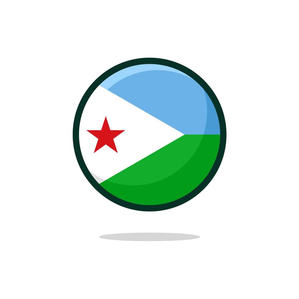 Dschibuti-Flaggensymbol vektor