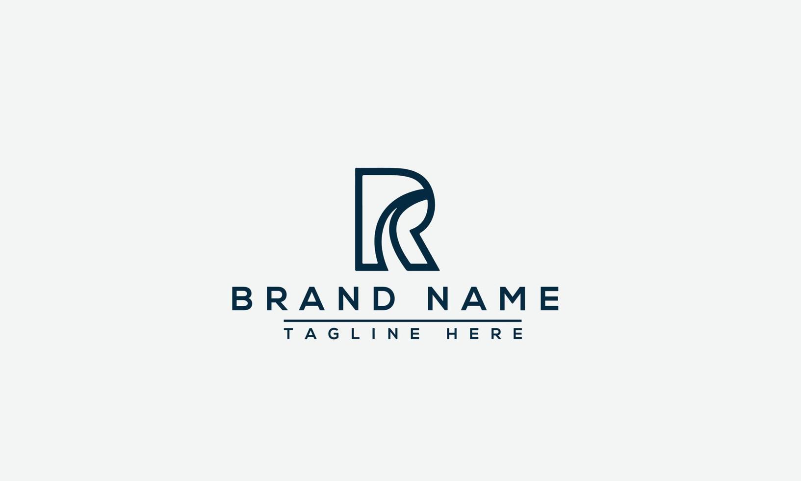 r-Logo-Design-Vorlage, Vektorgrafik-Branding-Element. vektor