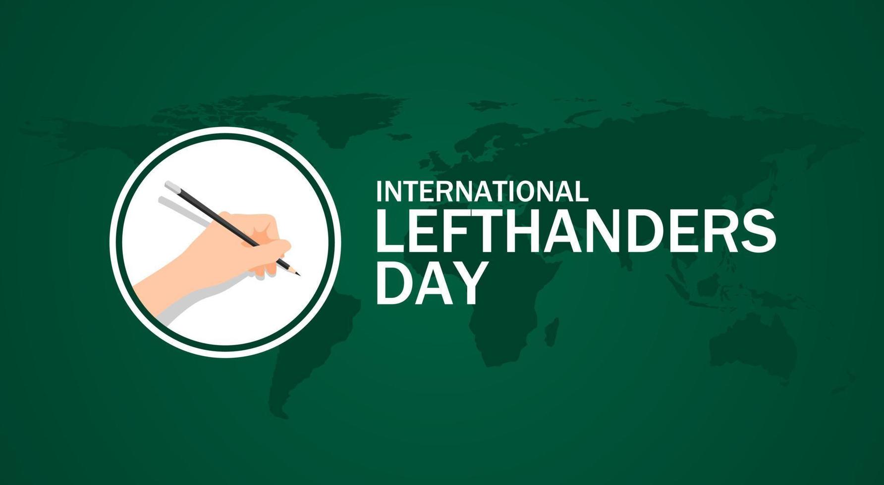 internationaler Tag der Linkshänder vektor