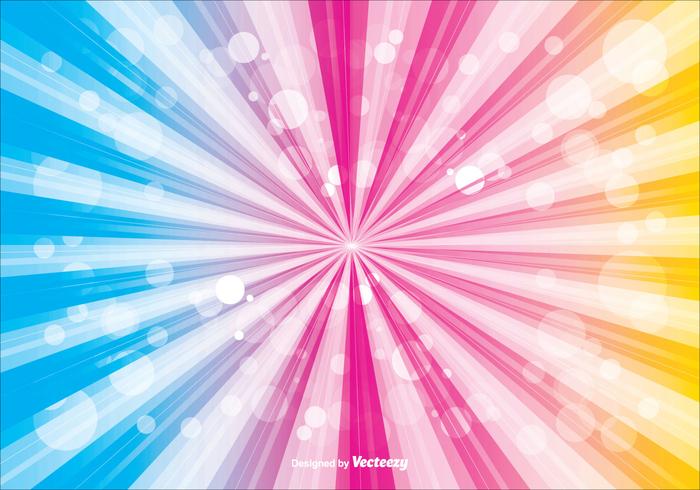 Bunte Sunburst Vektor Hintergrund