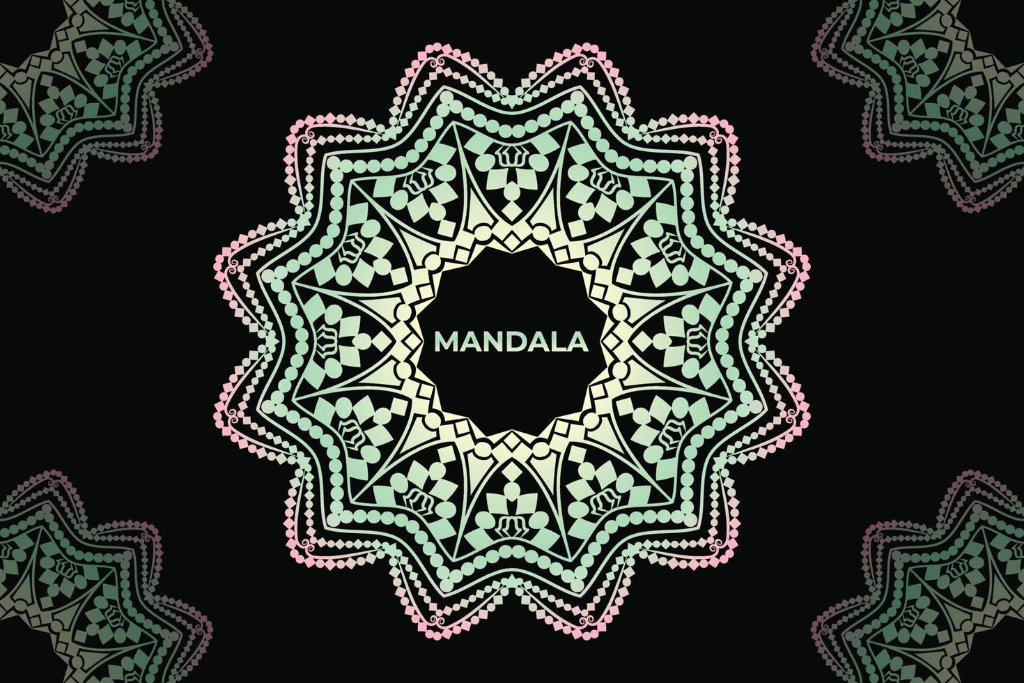 abstraktes Mandala-Hintergrunddesign. Rahmen-Mandala-Muster-Design. vektor