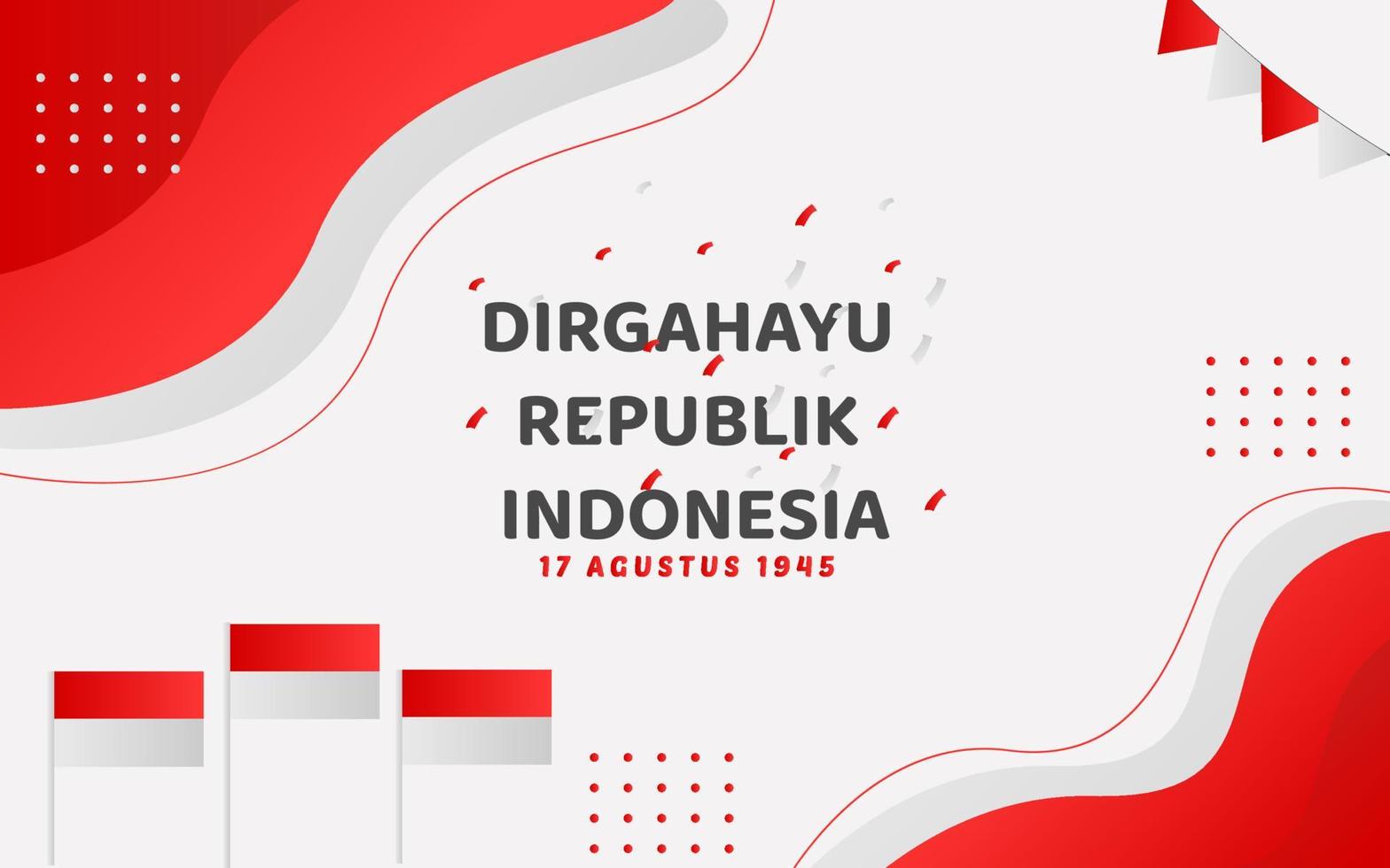 glücklich indonesien unabhängigkeitstag feier vektorvorlage design illustration, hintergrundvorlage indonesien vektor