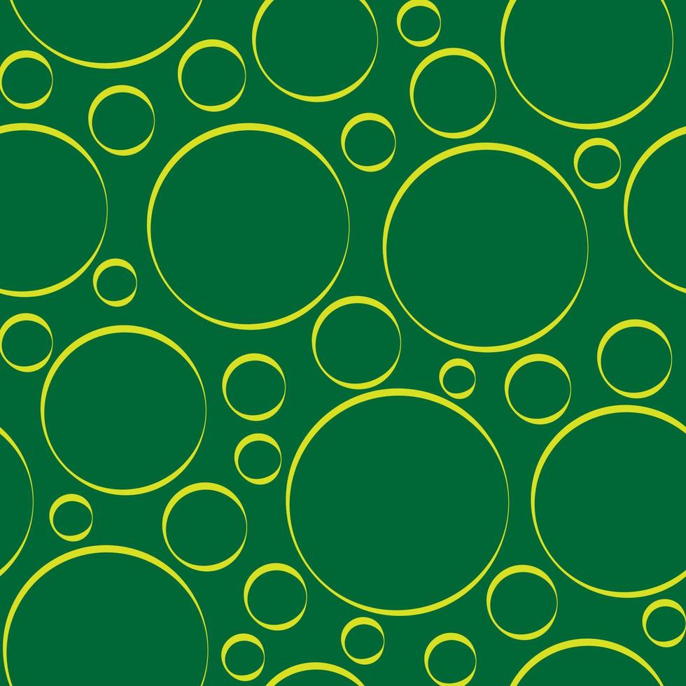 abstrakt sömlösa mönster med grön cirkelform, enkel vektorbakgrund, geometrisk platt utskriftsmall. vektor