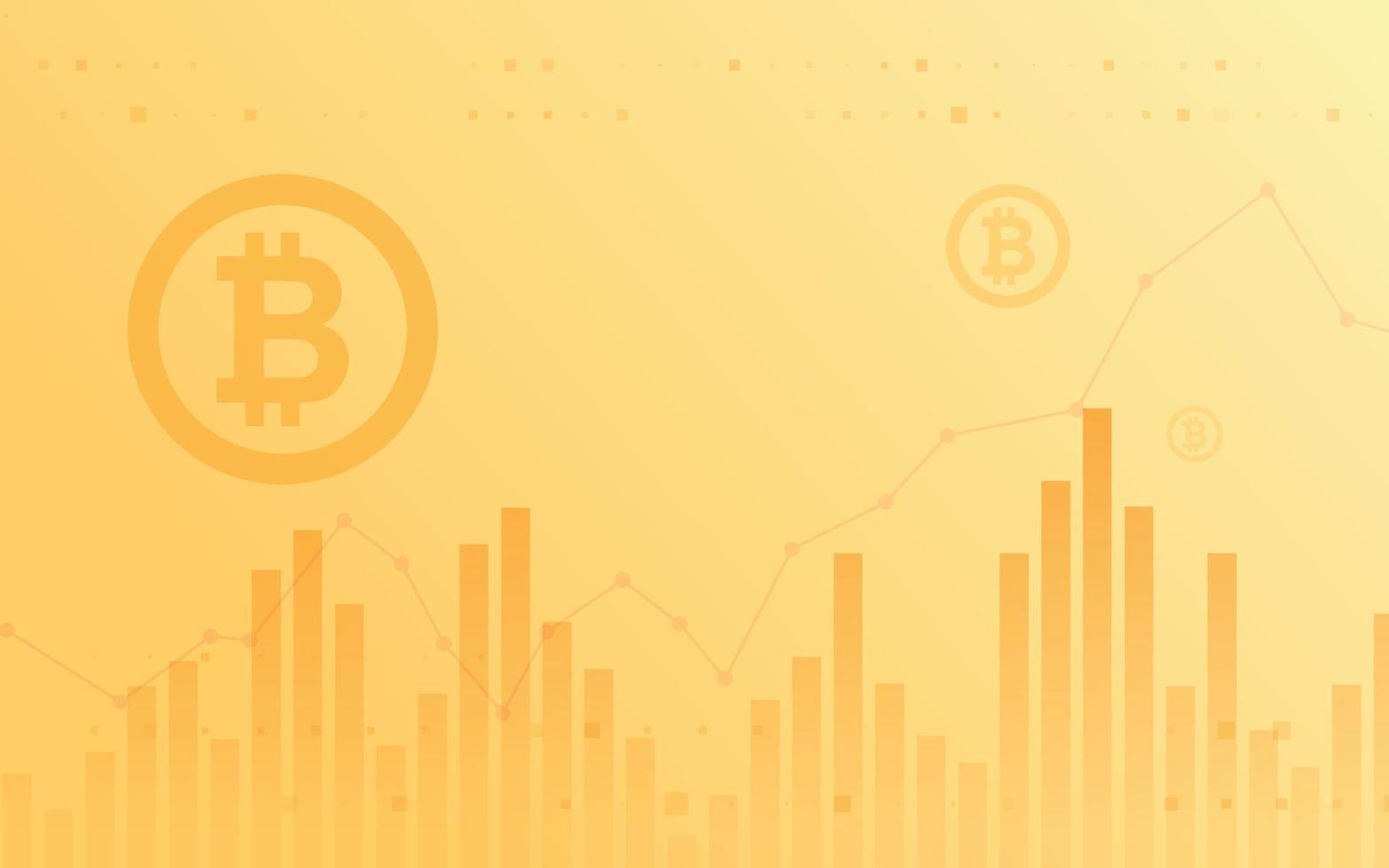 ljus och mörk bakgrund, bitcoin kryptovaluta illustration vektor för sida, logotyp, kort, banner, webb och utskrift.