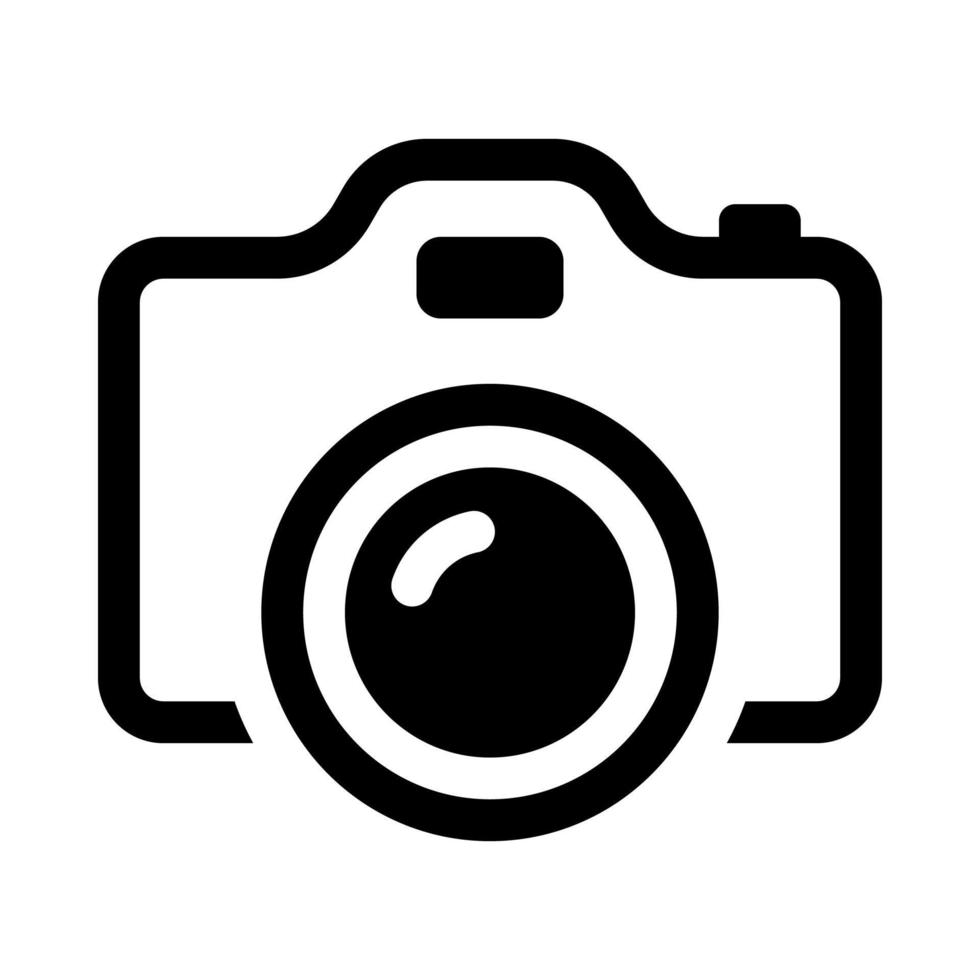 kamera vektor ikon i svart färg