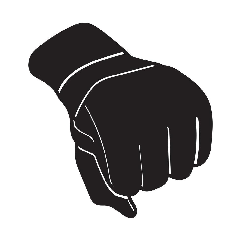 Handschlag oder Mixed Martial Arts flaches Symbol für Apps oder Website vektor