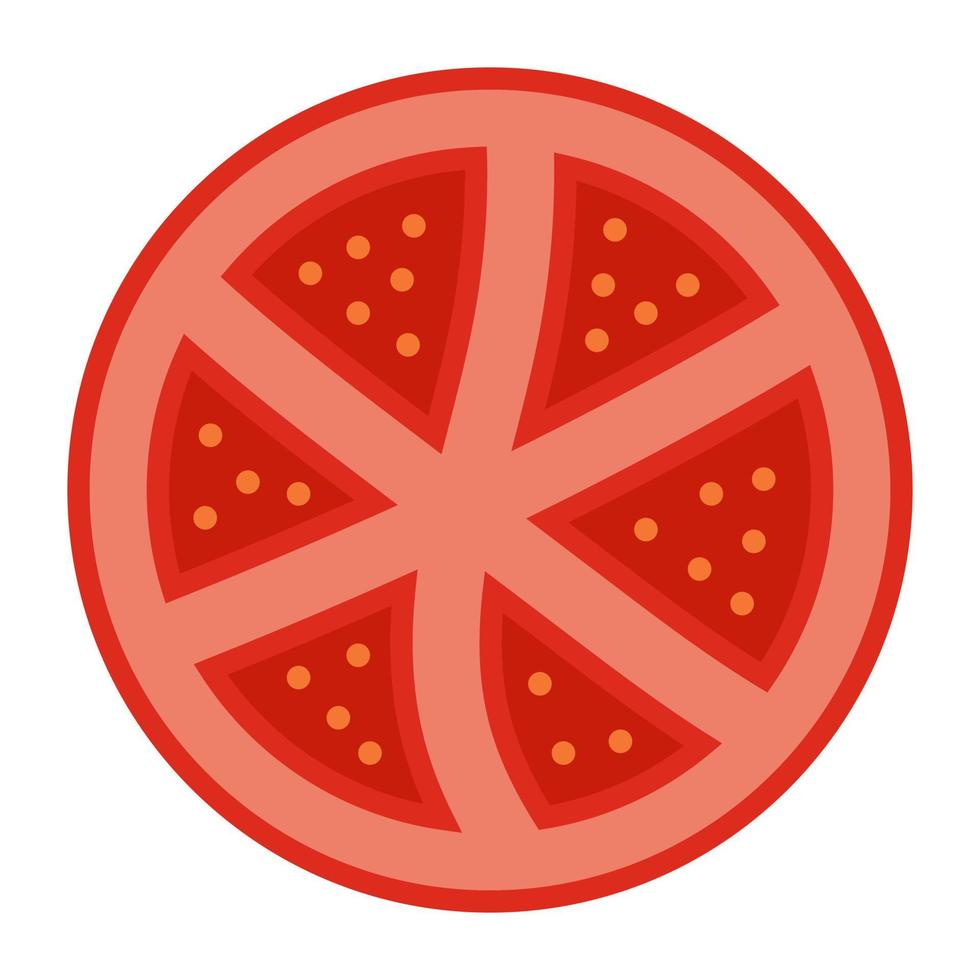 röda tomater platt färgikon för appar och webbplatser vektor