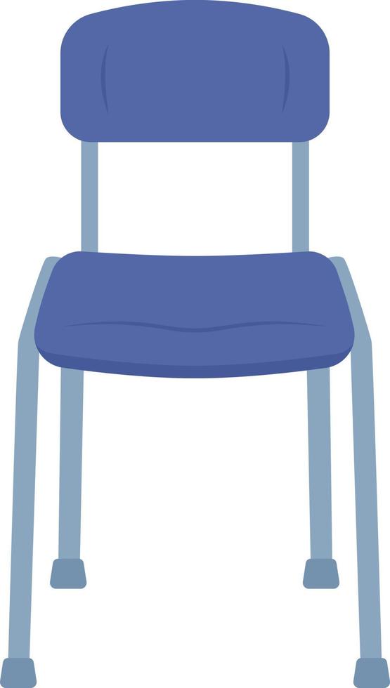 blå tom stol semi platt färg vektorobjekt. redigerbar figur. full storlek objekt på vitt. kontors- och hemmöbler enkel tecknad stilillustration för webbgrafisk design och animation vektor