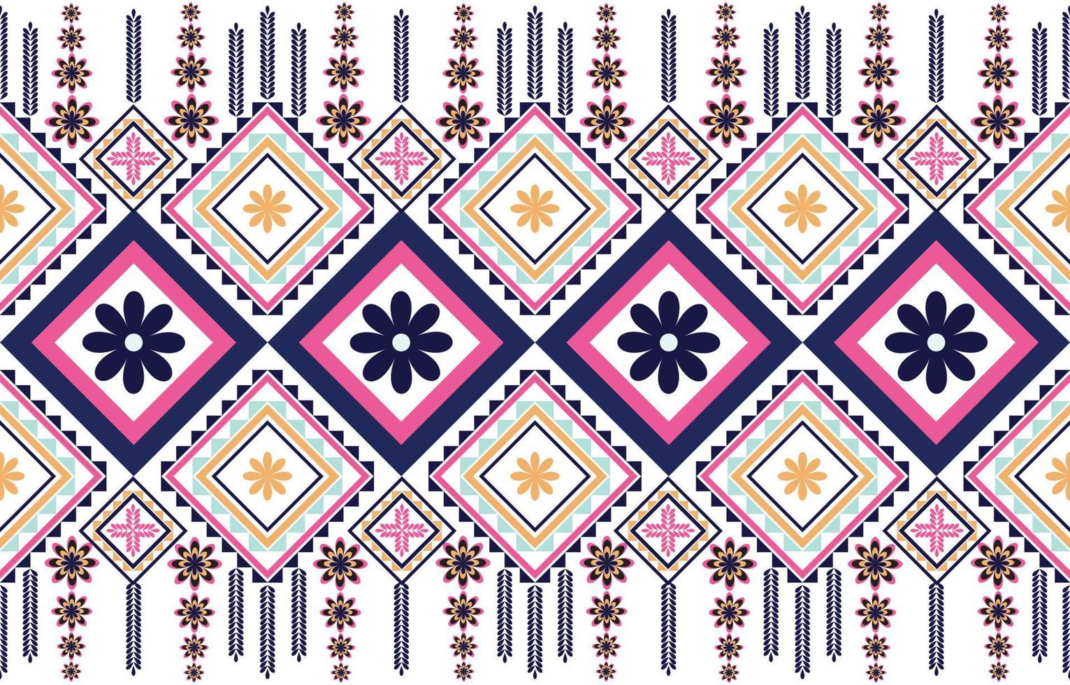 orientalisches ethnisches geometrisches Muster mischte buntes Design für Hintergrundteppichtapeten-Kleidungsverpackungsbatik-Stoffstickereiart-Vektorillustration vektor