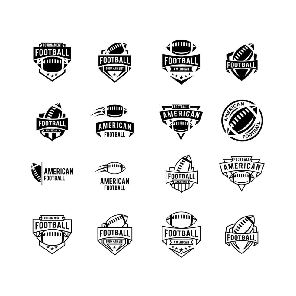 set american-football-league-abzeichen-logo vektor